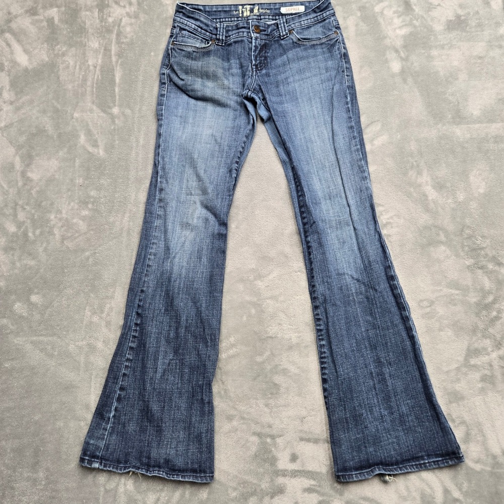 It! Jeans Sophie Womens 28 Regular Medium Wash Low Rise Flare Leg Denim Blue